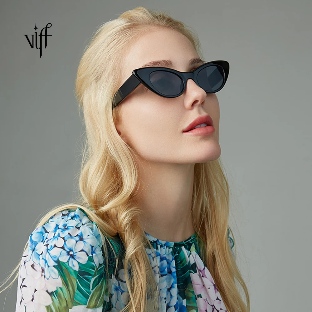 

Elegant Creative Design HP18246 Plastic Frame Cateye Custom Logo Retro Sunglasses