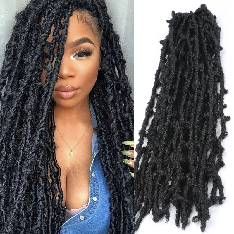 

New Fashion Fluffy Butterfly Locs Hair Crochet Braid Hair Distressed Locs