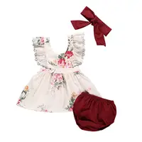 

Floral short skirt shorts hairband baby boys' clothing sets born baby clothes baby girls clothing sets clothing sets newborn