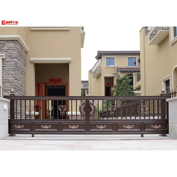 
Luxury villa electric sliding gate high quality house aluminum courtyard villa main gate FGL-L8080 