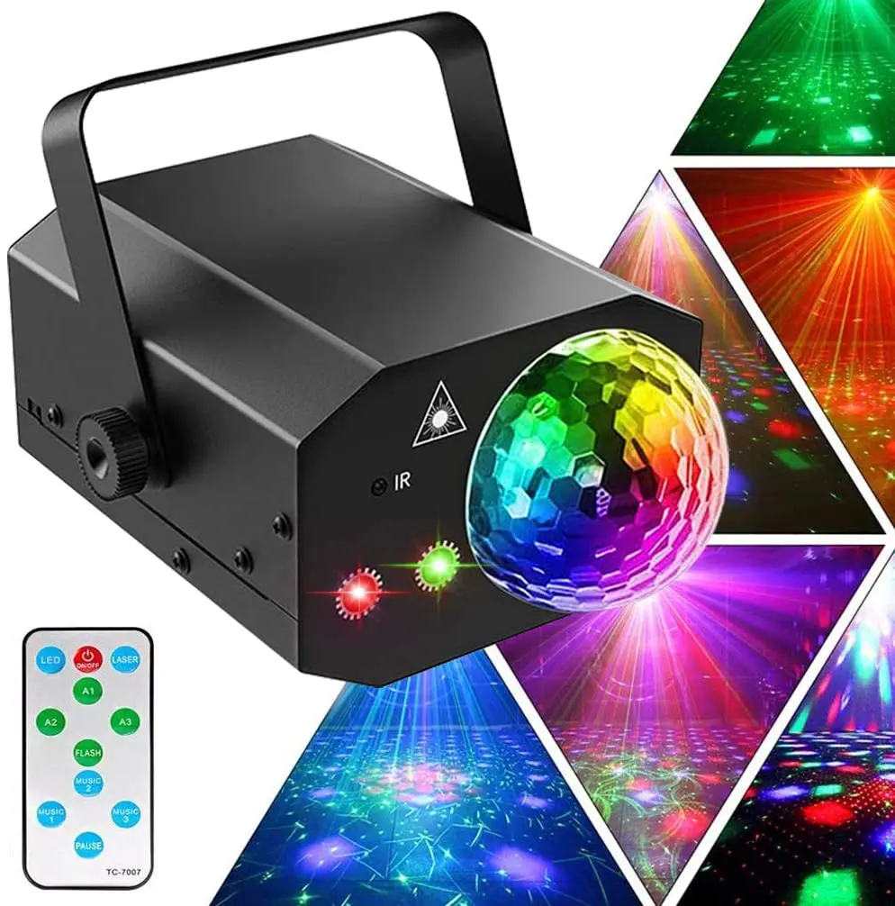 

Hot Selling Disco Party Led Light 16IN1 Laser Magic Ball DMX Effect Dj Lazer Lights for Nightclub KTV Stage Light RGB