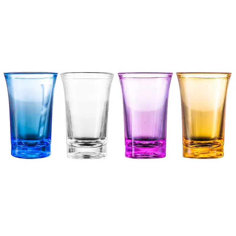 

Food safe reusable colours Clear plastic Drinking Water Cups transparent wine glass Acrylic bullet Champagne cup, Colorfull