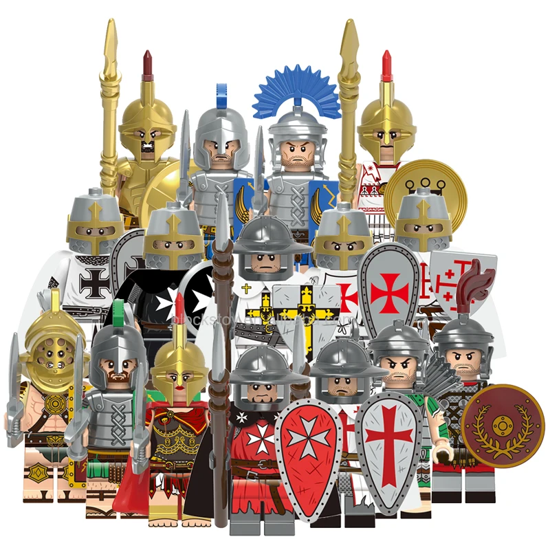 

Hero of Sparta KnIghts Templar Roman Soldier Mini Action Building Block Bricks Figures Toy X0316 X0320
