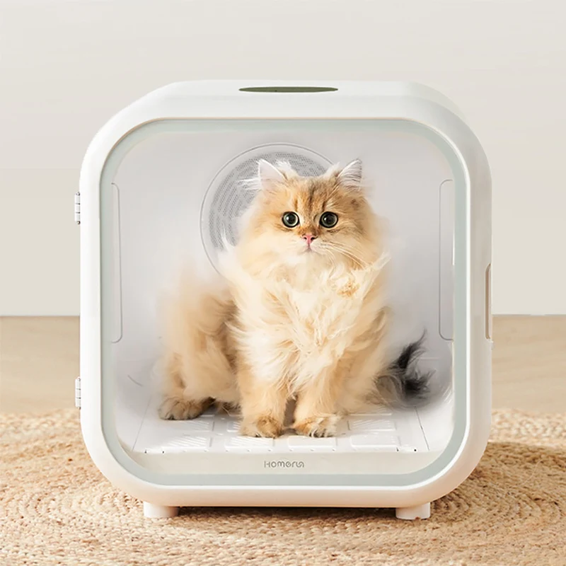

Automatic Smart Pet Drying Box Cat Blowing Drying Fan Dog Bathing Water Blowing Machine Hair Dryer, White