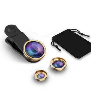 Promotional Gift 3 in 1 universal mobile high definition cell phone camera lens glass lenses for iphone for sunsam for huawei