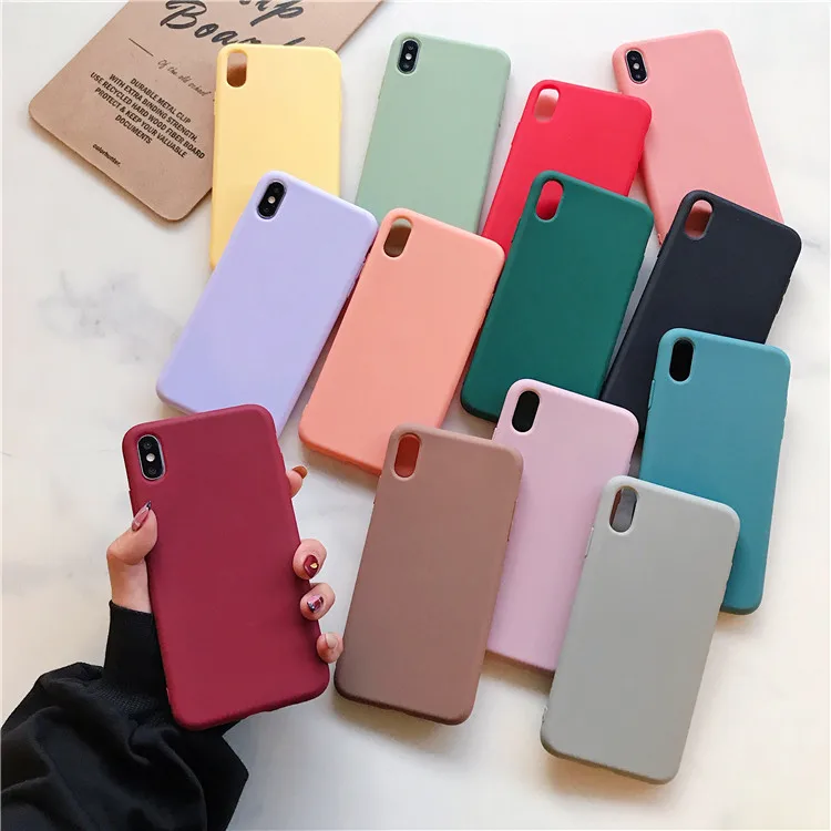 

Candy Multi-color Cover Soft Back Silicone TPU Case for iPhone 12 11 11 Pro Max
