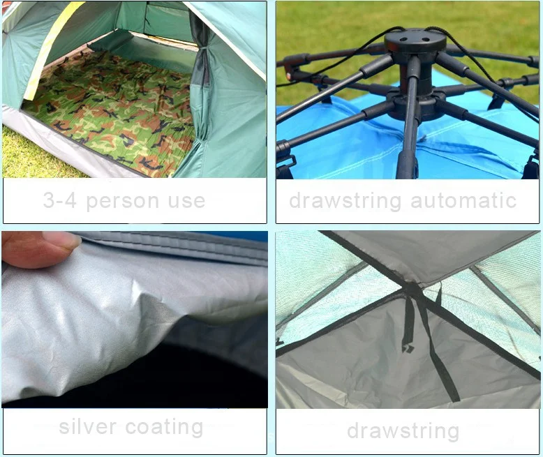 
3-4 person Traveling outdoor automatic tent pop up tent Waterproof Cheap Outdoor Camping Tent 