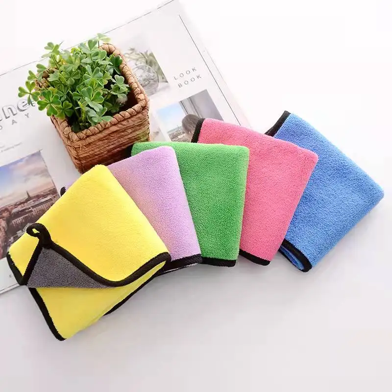 

Wholesale car detailing 600gsm drying wash microfiber Cleaning cloth towel, 5 colors