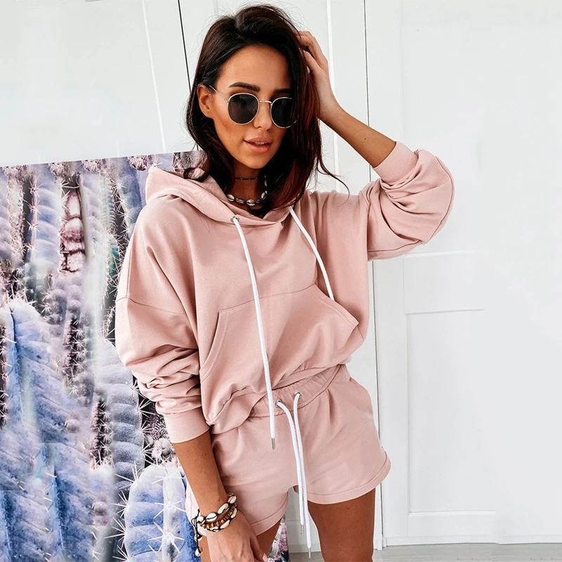 

BL21T0070 2 Piece Sets Women New Arrival 2021 Casual Spring Track Highwaist 2 Piece Loungewear Set Women, Picture