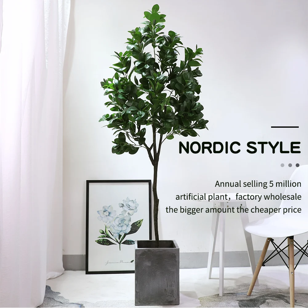 
Manufacturer artificial potted plants trees 3ft-6ft rubber leaves plastic bonsai 