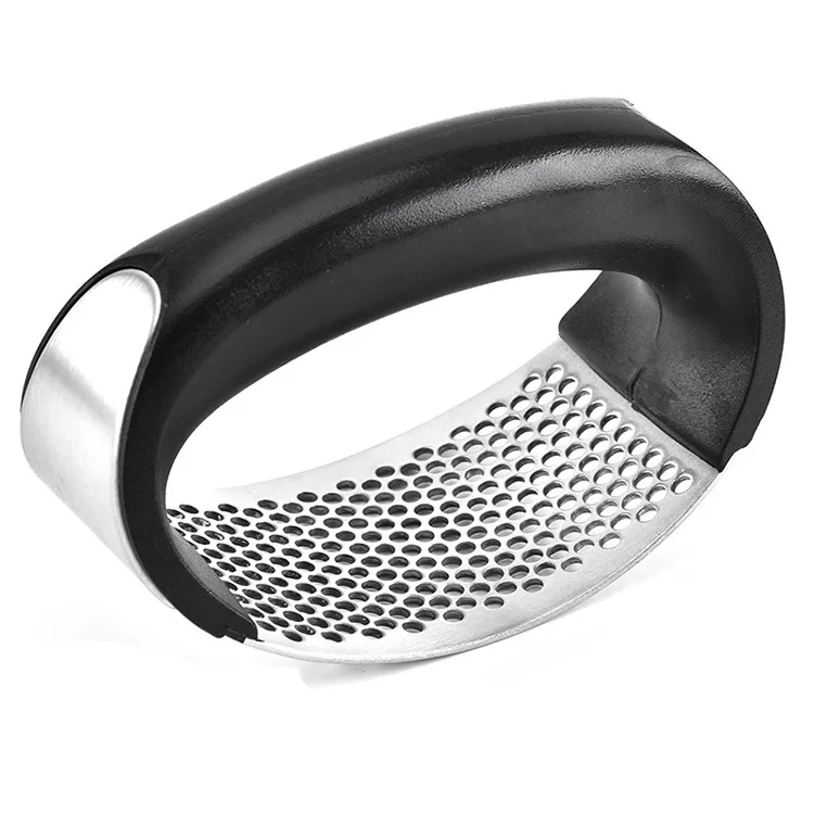 

High Quality Home Kitchen Tool Accessories Manual Stainless Steel Ginger Crusher Garlic Press, Black,