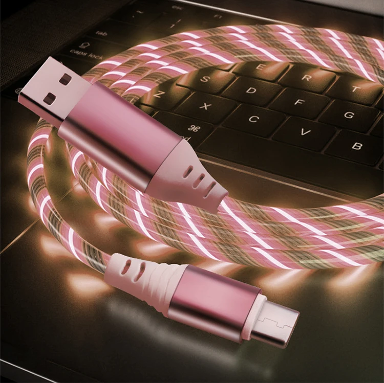 

Factory Price Mobile Phone Charging Cable 1.2m Luminous LED light Micro USB Cable For Samsung/Xiaomi Cable