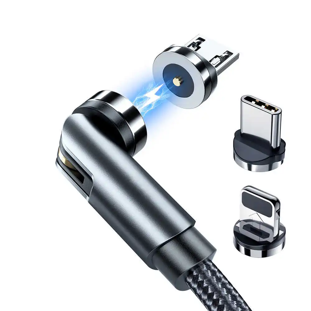 

Wholesale cheap price 540 degree rotating Magnetic phone cable usb fast charge cable for micro/IOS / Type C