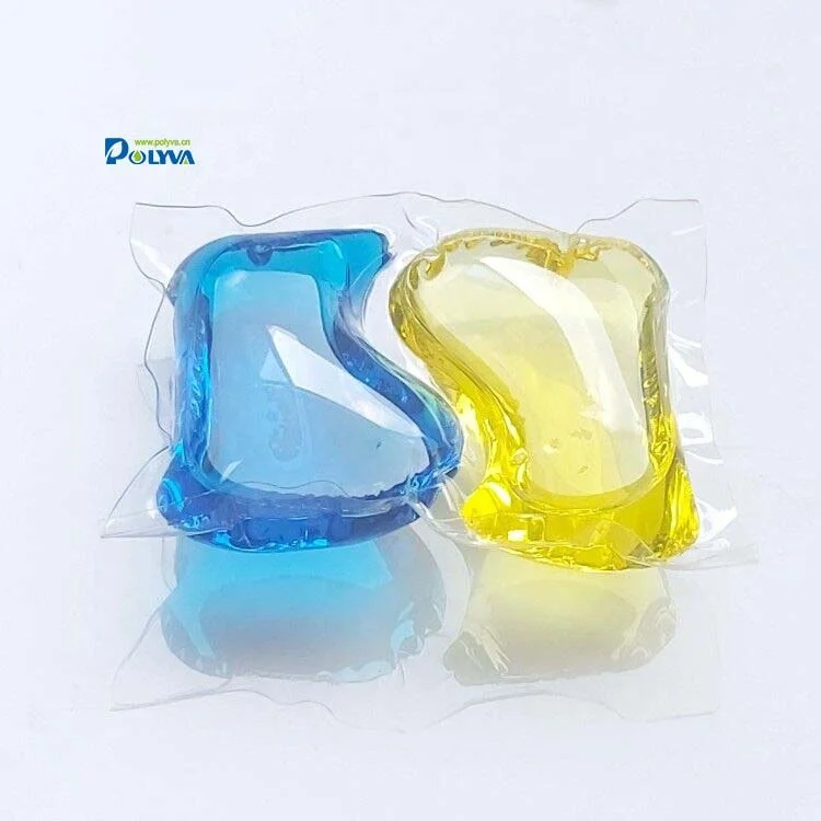 

15-25g yellow and blue water soluble laundry pods for washing clothes, 2 in1 etc