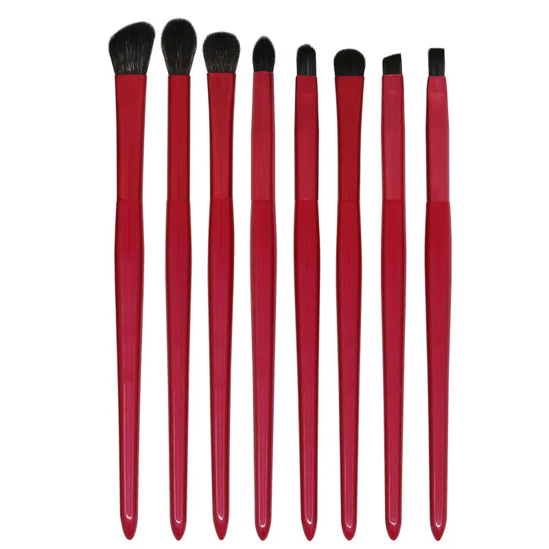 

YiHuaLe 8pcs Blue EYE Makeup Brushes Synthetic Hair Eye Shadow Eyeliner Eyebrow Eye Set brush make set up, Blue/red