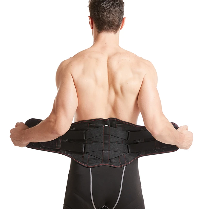 

Double Pull Adjustable Back Pain Relief Waist Gym Fitness Belt Weight Loss lumbar Band, Black