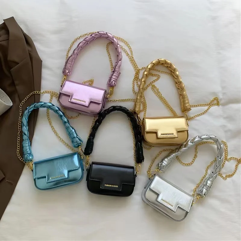 

2023 fashion handle chain mini bag luxury leather purse small bags for women ladies