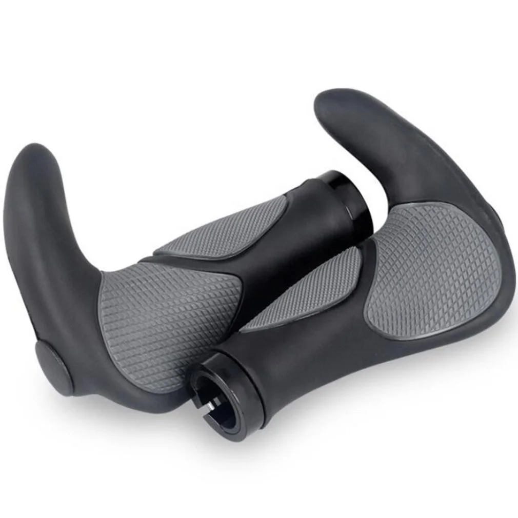 

Mountain Bike Rubber Horn Handle Sets Mountain Bicycle Handle Sets Anti-skid Vice Handle Riding outdoor exercise Accessories, Black
