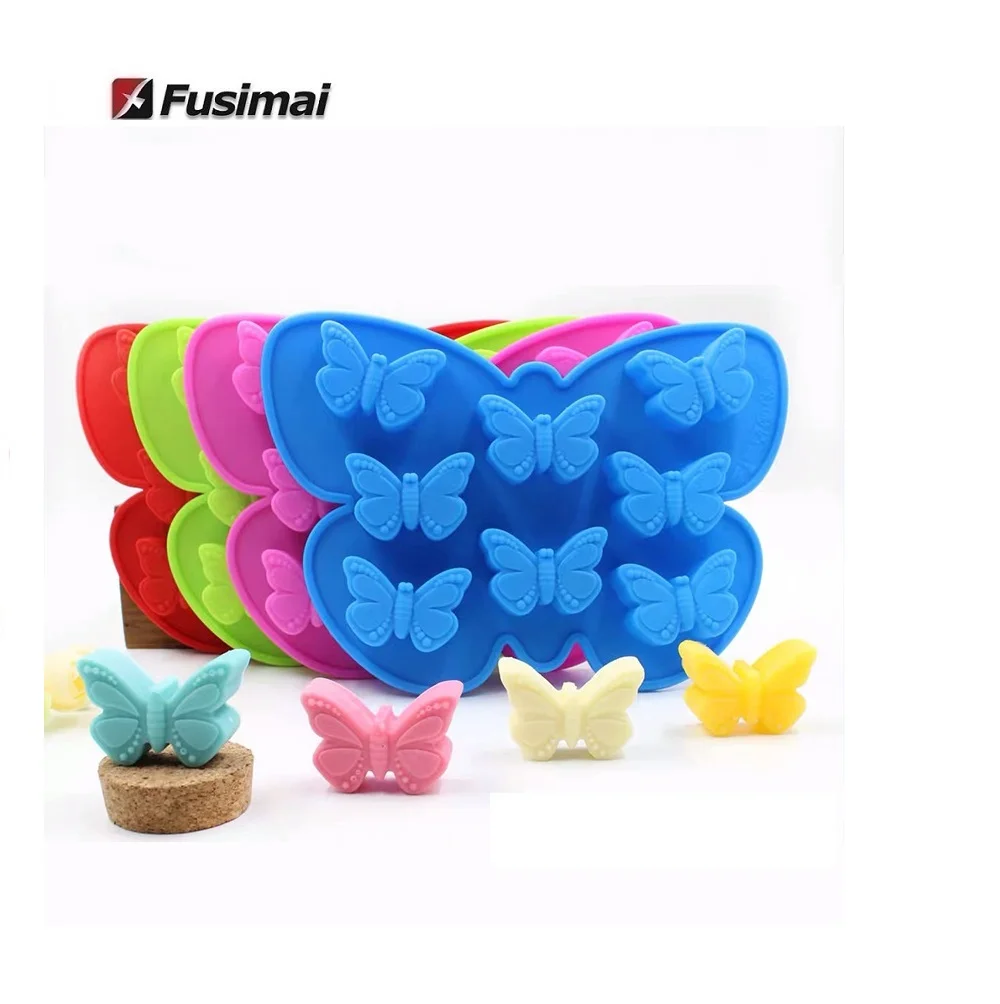 

Fusimai Trays Chocolate Candy Baking Moulds 8 Cartoon Pudding Jelly Ice Butterfly Cake Mold