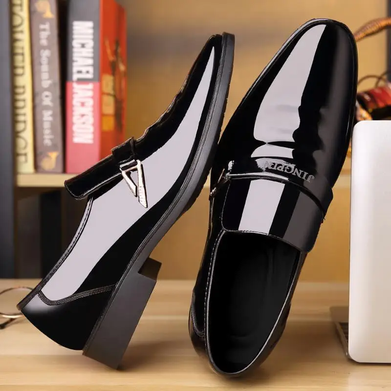 

Hot Sale Casual Comfortable Men's shoes business formal leather shoes bright leather casual shoes