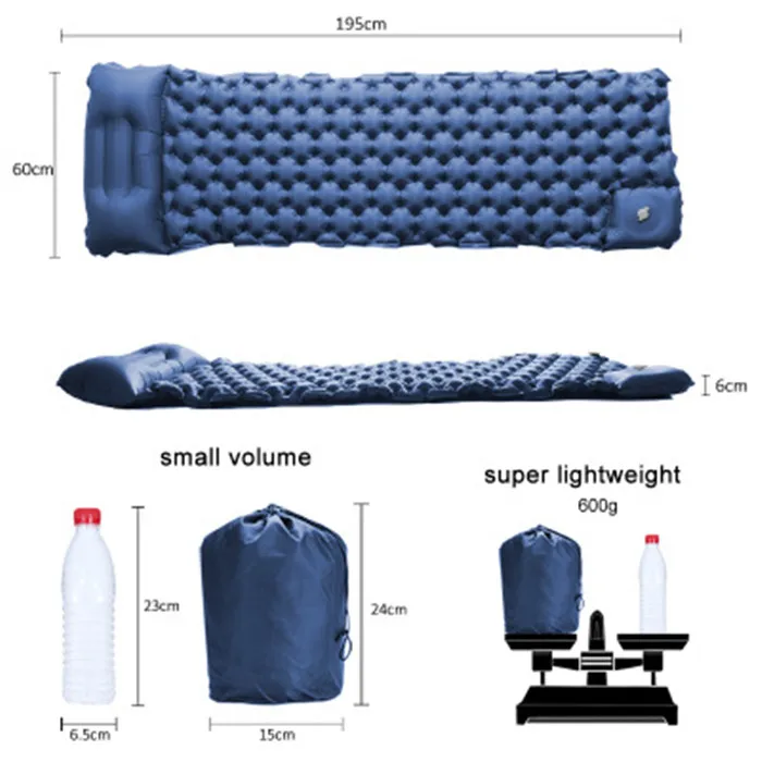 

Camping Sleeping Pad Inflatable Air Mattresses Outdoor Mat Self Inflating Camping Mat, As shoen