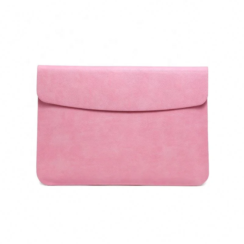 

hot selling envelope leather laptop clutch handbag for macbook air 11.6 13.3 15.4 inch