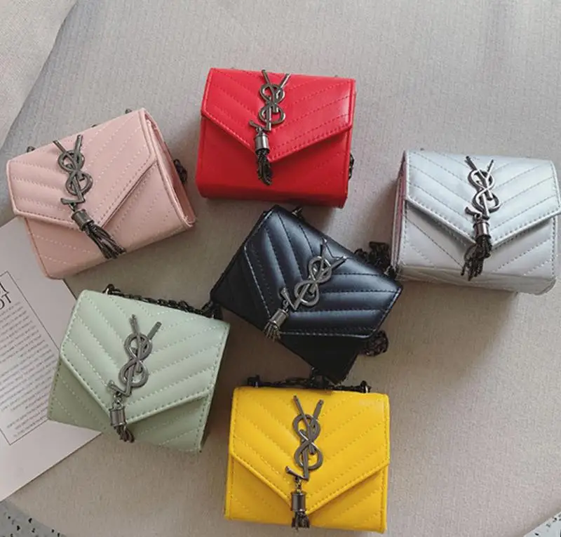 

2021 New Fashion Women Mini Bags Designer Purse Famous Brands Little Girl Hand Bags Letter Tassel Kids Bags Cute Handbag