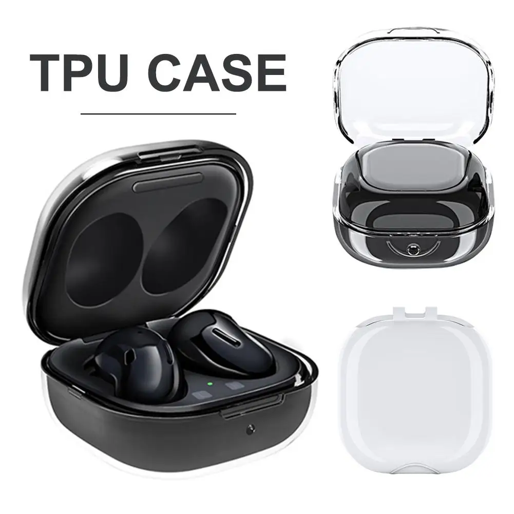 

For Galaxy Buds Live Case Clear,HOCAYU Transparent Soft Tpu Earbud Case Cover For Samsung Galaxy Buds Live 2020, Black,white,clear