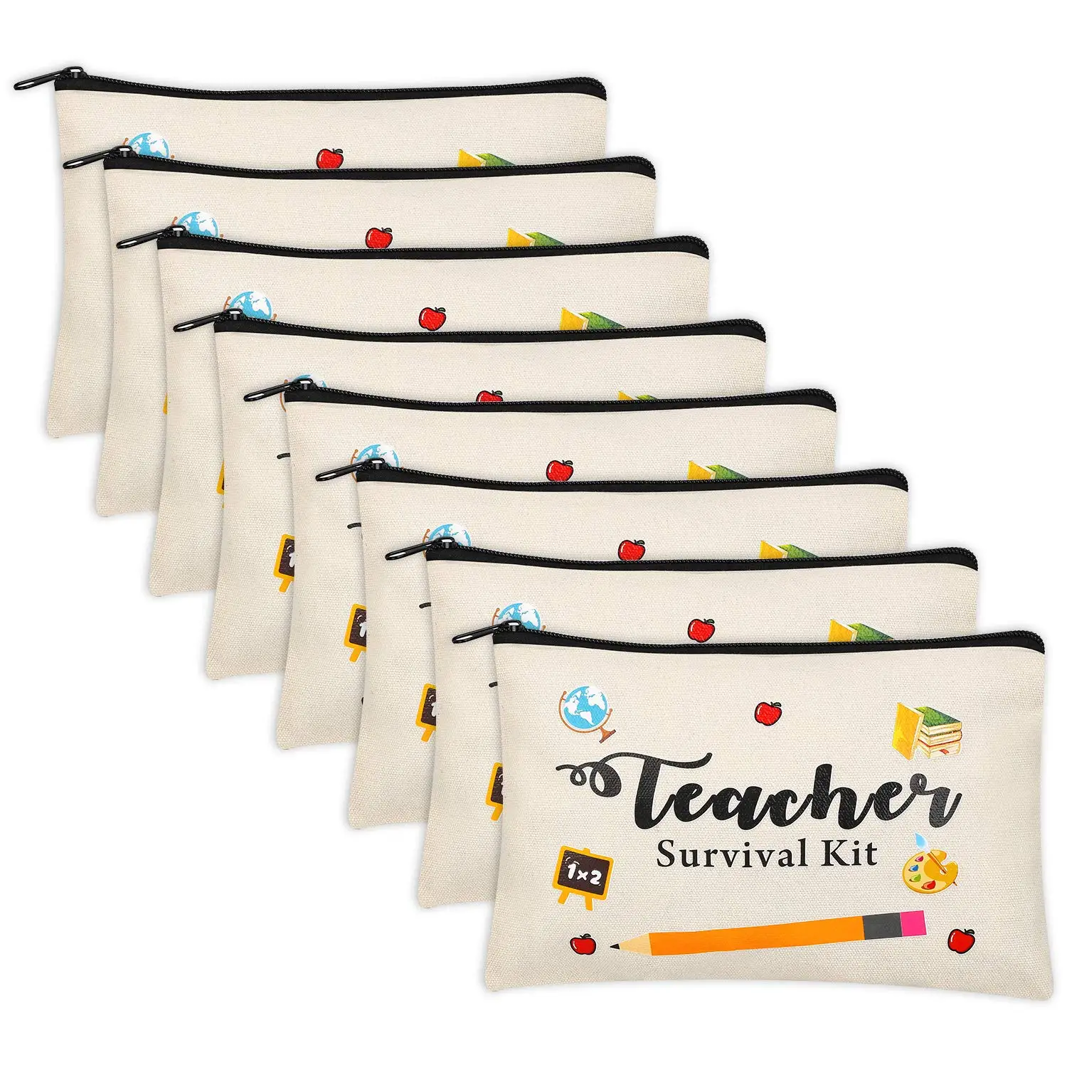 

customized logo with zipper canvas makeup pouch bag cosmetic bag, Customized color