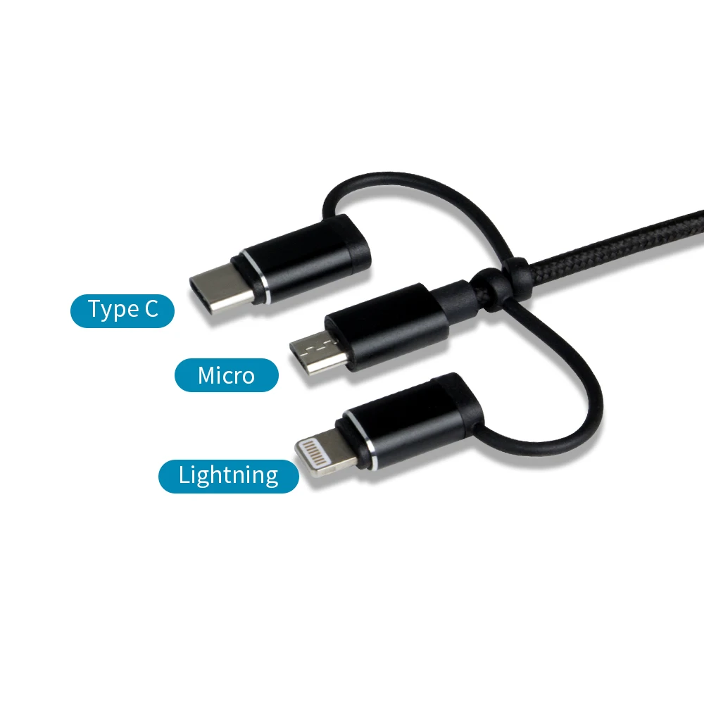 OTG 7 IN 1 USB Cable USB&Type-C to Micro USB/iOS/Type C Data Sync Charging Cable for iPhone Android Cell Phones - ANKUX.COM