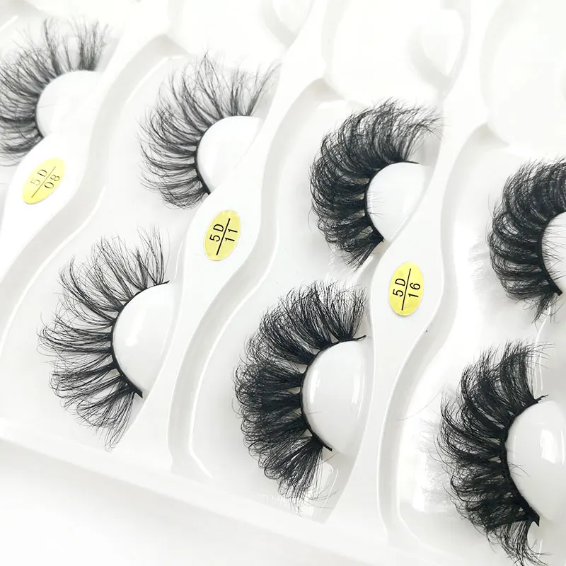 

25mm 5D Faux Mink eyelash fluffy silk lashes wholesale bulk vendor private label custom packaging box