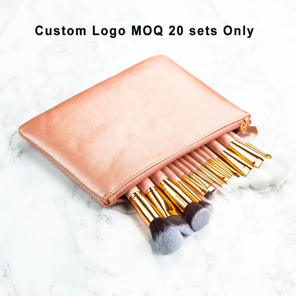 
Make up brushes 15pcs professional synthetic hair foundation powder blush cosmetic private label makeup brush sets 