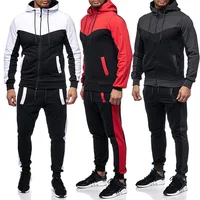 

Men Casual Jogger Set Crewneck Long Sleeve Full Zip Hoodie Sweatshirt and Joggers Pant Sportsuit