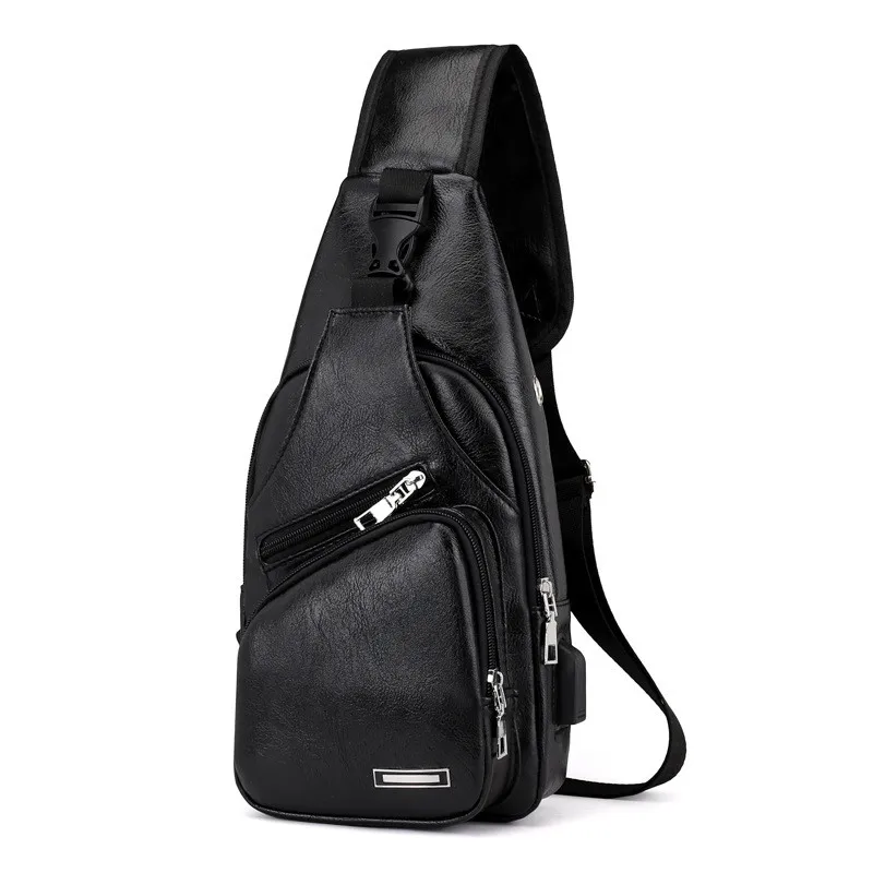 

Male Shoulder Bags USB Charging Crossbody Bags Men Anti Theft Chest Bag L0240, 3 colors