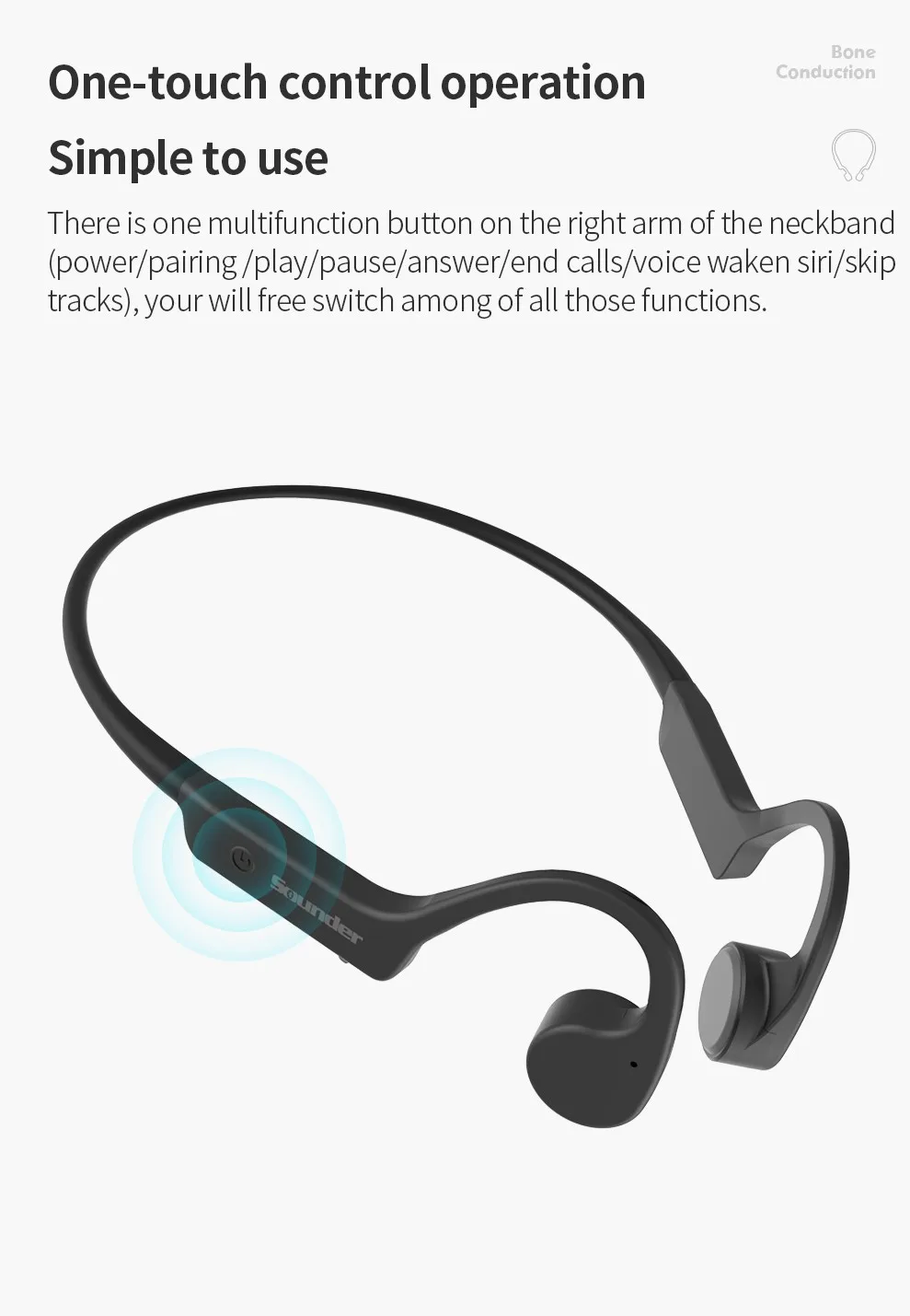 X3 bone conduction headset 2020 new arrival private label portable headphone for Webcaster anchor web celebrity - ANKUX.COM
