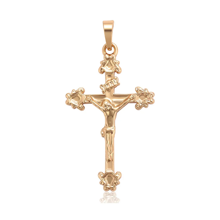 

35539 Xuping wholesale fashion gold jewelry tungsten stainless steel cross pendant jewelry without necklace