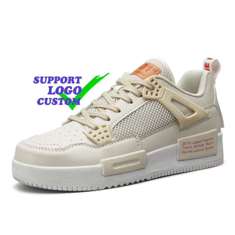

Boy Shoe White China Air Walking Plain Fashion Brand Casual Sneaker For Man