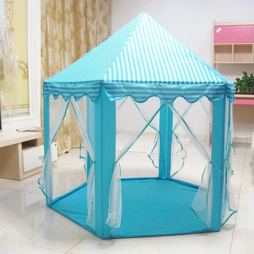 

FunFishing Wholesale Indoor Kids Castle Blue Pink Children Play Tent