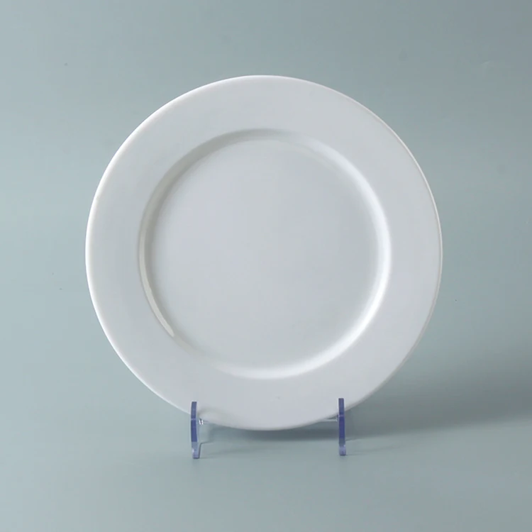 

Wholesale cheap price plain white round 8.25inch restaurant catering plastic melamine buffet dinner flat dishes plates, White, or customized color