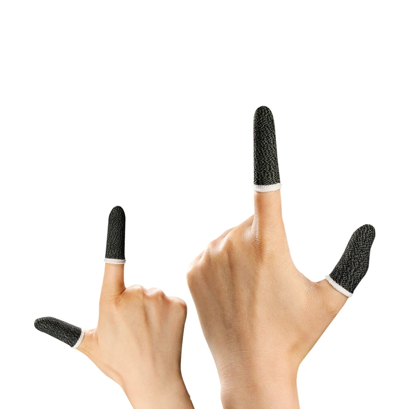 

Custom Colorful Breathable Wear-resistant game finger sleeve for pubg, Black