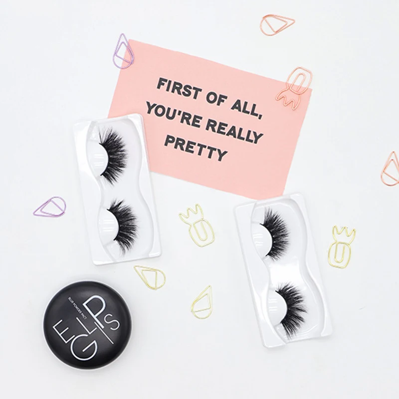 

100% mink handmade Logo Customized packaging 3D Mink Lashes, Natural black
