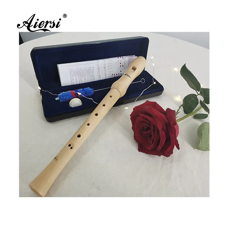 

Aiersi brand Professional 8 holes Baroque Recorder Flutes Set Chinese Native Flute Woodwind music instrument, Natural