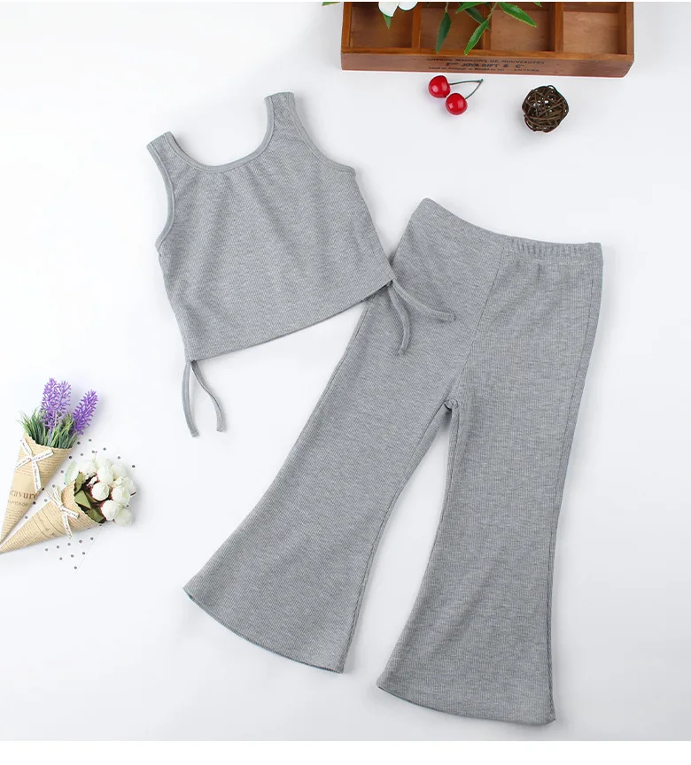 

2022 Summer Girls Set Children's Clothing Sleeveless trousers children's clothing, Picture