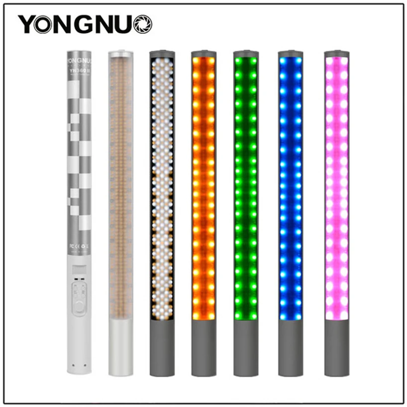 

YONGNUO YN360 II Handheld Ice Stick LED Video Light Pamp built-in battery 3200-5500k RGB colorful controlled by Phone App