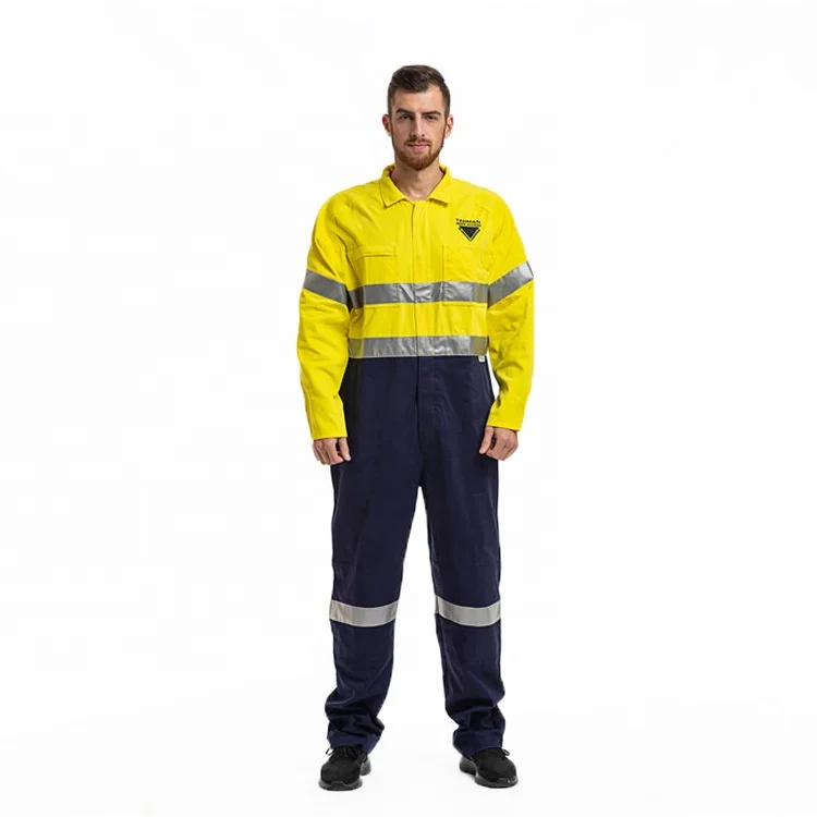 

High Quality fire resistant clothing Labor insurance clothing With a reflective strip work clothes flame retardant overall