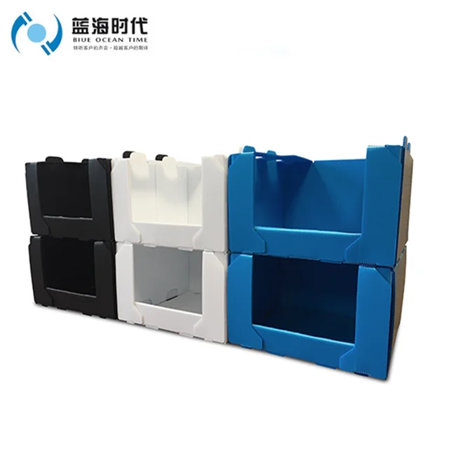 

Correx euro stacking pick bins stackable plastic storage bins for clothes warehouse, Various color available