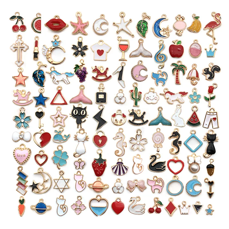 

100pcs DIY lovable jewelry charm fruit grape apple peach cherry charm pendant hoop earrings charms for jewelry making cherry