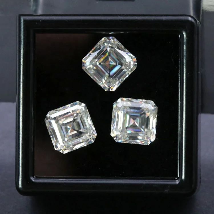 

6x6mm Asscher Cutting Lab Created Moissanite Synthetic Diamond