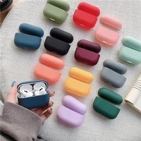 

Case for apple airpods pro matte sandstone cute candy color earphone cover for air pods 3 hard pc shockproof frosted fundas box