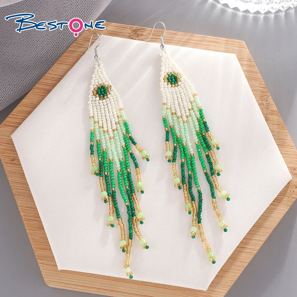 

Bestone Wholesale Designer Inspired Temperament Ladies Earrings Bohemian Tassel Earrings